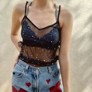 Mesh dress with stars